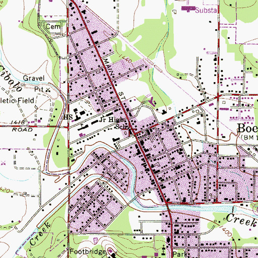 Topographic Map of Joseph Dienger Building, TX