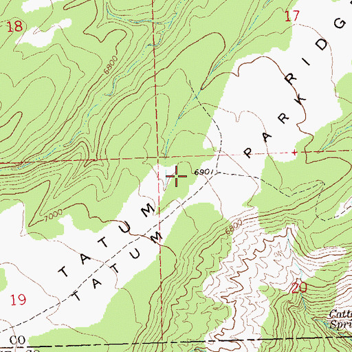 Topographic Map of Tatum Ridge, CO
