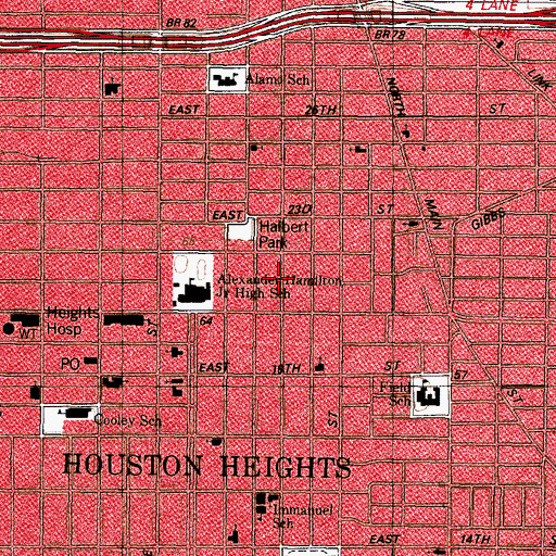 Topographic Map of John H Shoaf House, TX