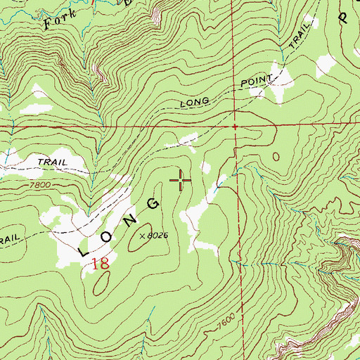 Topographic Map of Long Point, CO