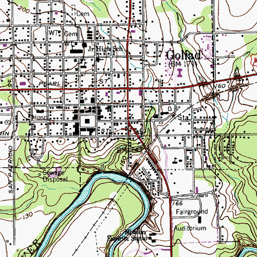 Topographic Map of Jessie W Stoddard House, TX