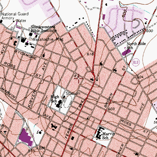 Topographic Map of Joe Cohn House, TX