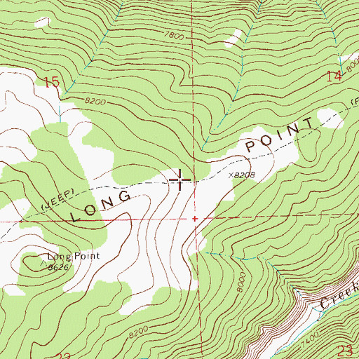 Topographic Map of Long Point Trail, CO