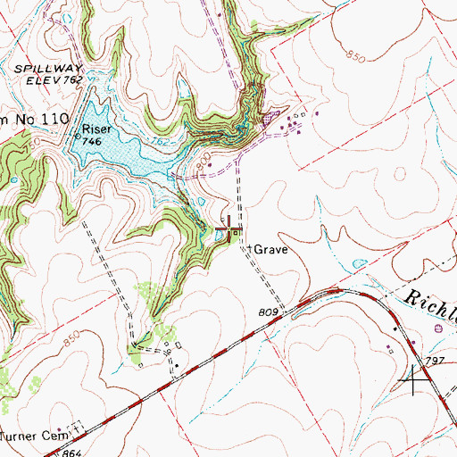 Topographic Map of Joe E Turner House, TX