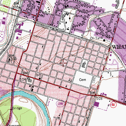 Topographic Map of John A and Sophie Garrett House, TX