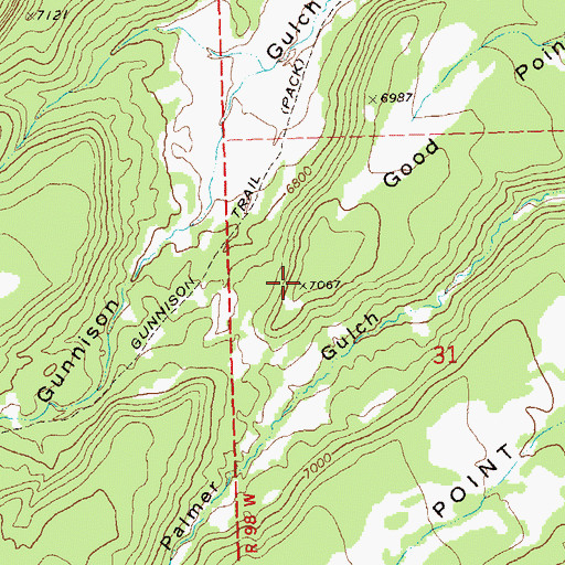 Topographic Map of Good Point, CO