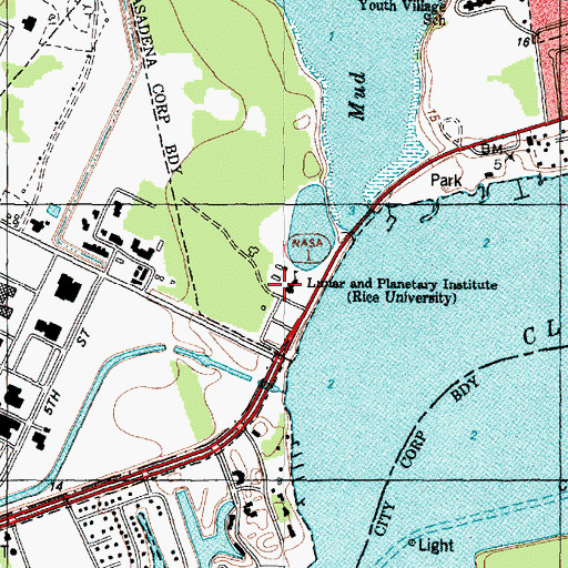Topographic Map of James and Jessie West Mansion, TX