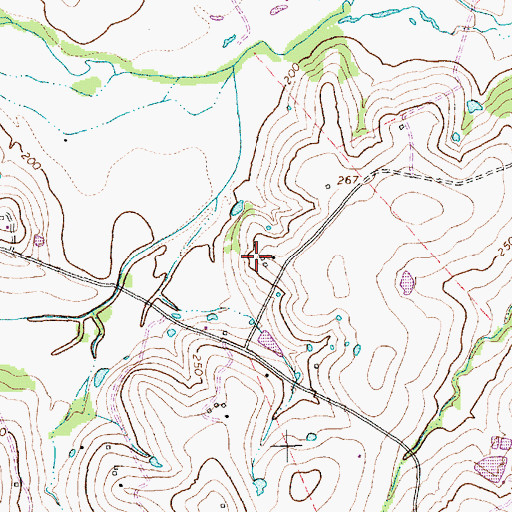 Topographic Map of James Walker Log House, TX