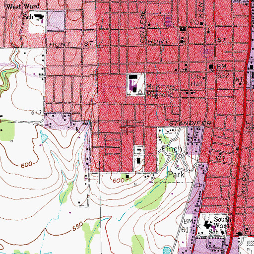 Topographic Map of J S Dowell House, TX