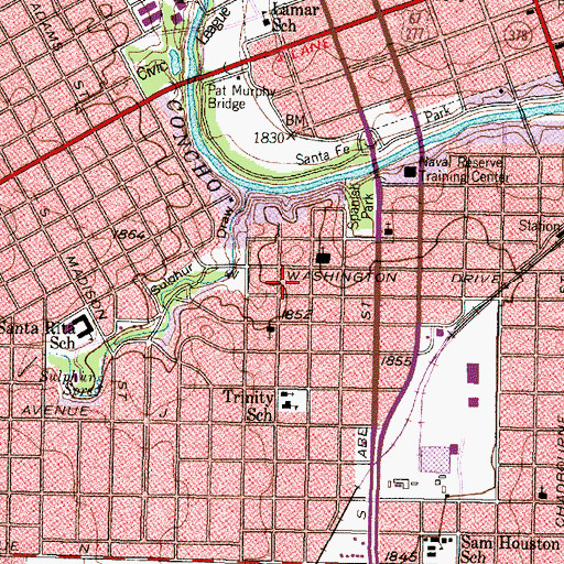 Topographic Map of J T and Minnie McClelland House, TX