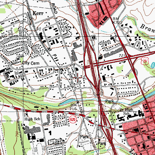 Topographic Map of Inn at Brushy Creek, TX