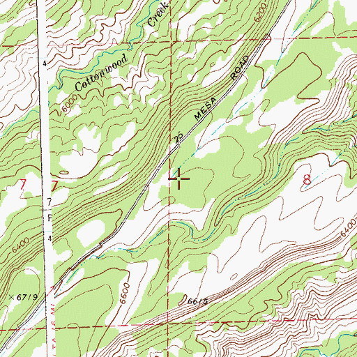 Topographic Map of Twentyfive Mesa, CO