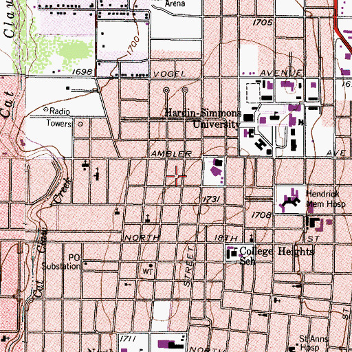 Topographic Map of J G Higginbotham House, TX
