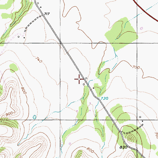 Topographic Map of J H Bekken House, TX