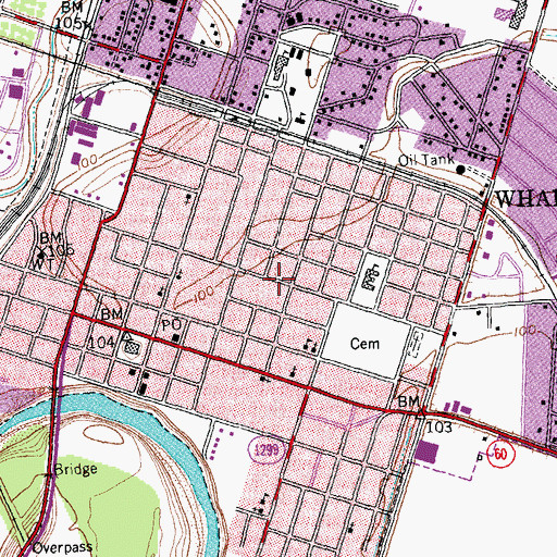 Topographic Map of J H Speaker House, TX