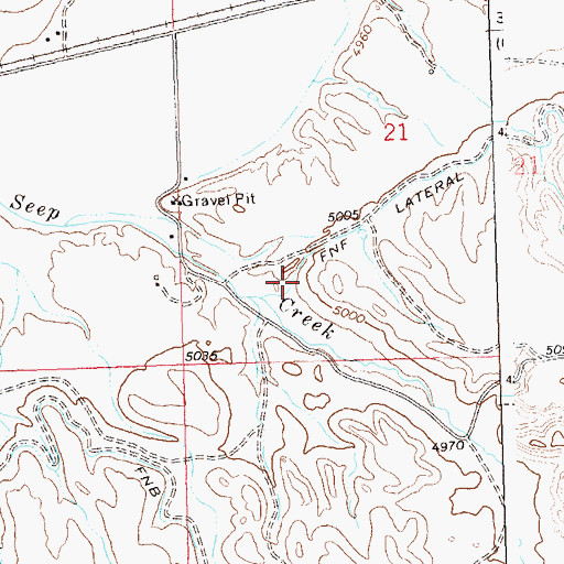 Topographic Map of F N F Lateral, CO