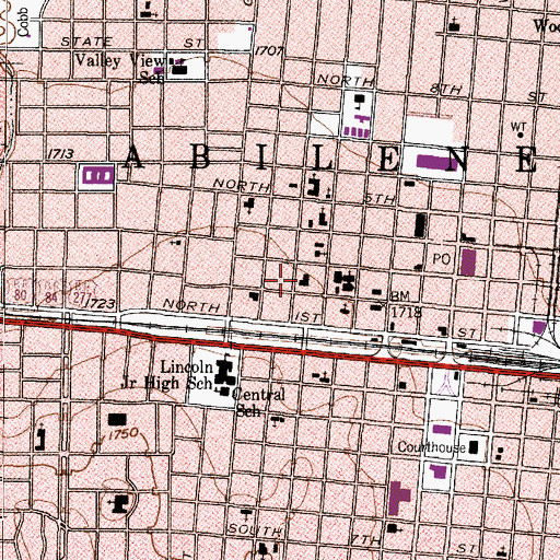 Topographic Map of Horace O Wooten House, TX