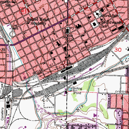 Topographic Map of Hotel McCartney, TX