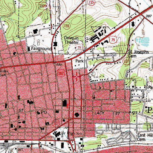 Topographic Map of Howard House, TX