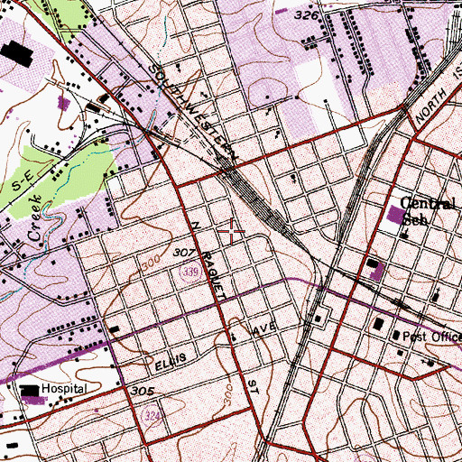 Topographic Map of Humason-Pinkerton House, TX