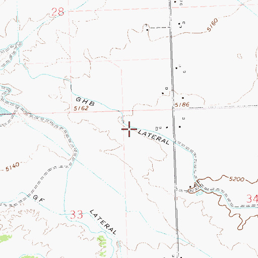 Topographic Map of G H B Lateral, CO