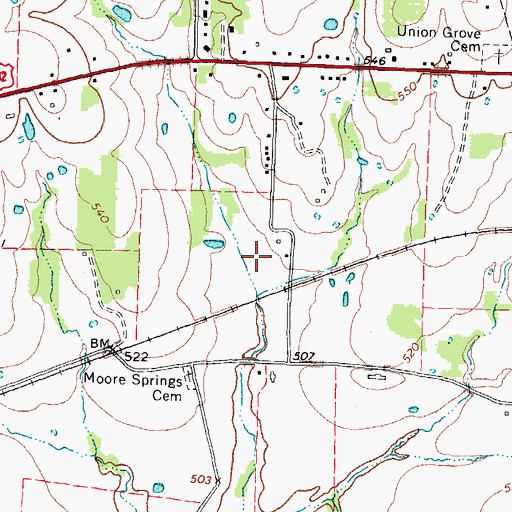 Topographic Map of High House, TX