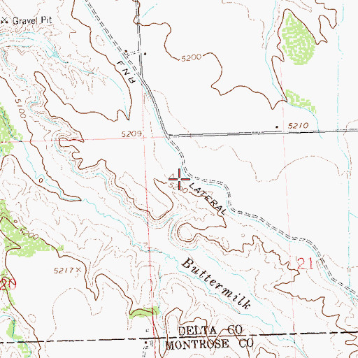 Topographic Map of F N B Lateral, CO