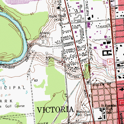 Topographic Map of Hiller House, TX