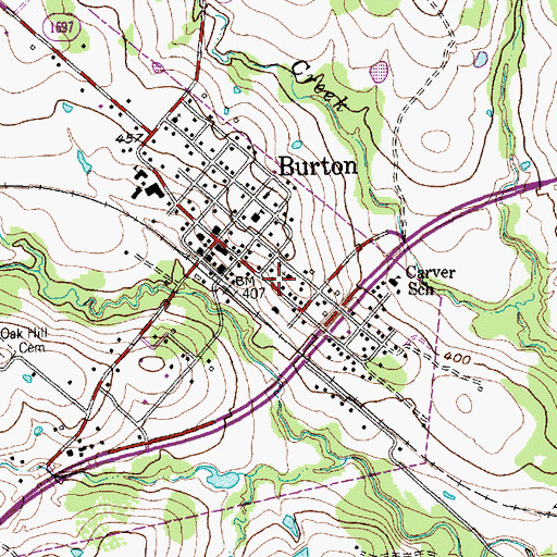 Topographic Map of Hodde Drugstore, TX