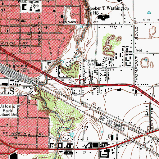 Topographic Map of Hodges-Hardy-Chambers House, TX
