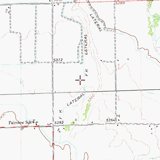 Topographic Map of F K Lateral, CO