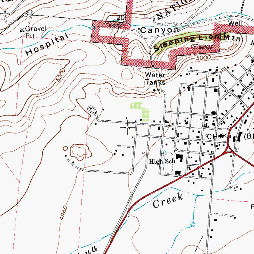 Topographic Map of Henry M and Annie V Trueheart House, TX