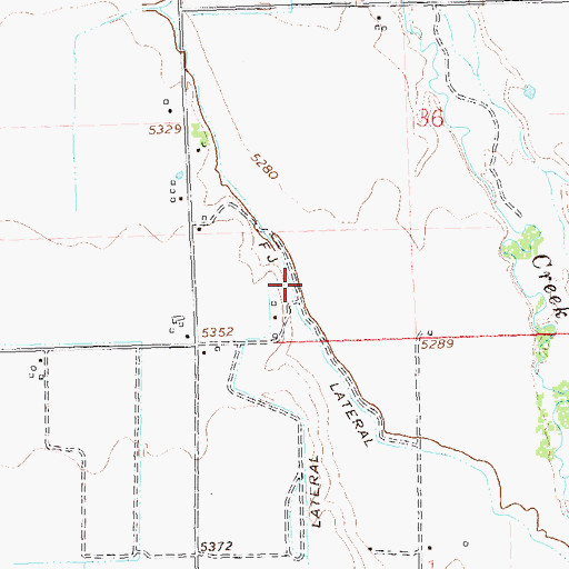 Topographic Map of F J Lateral, CO