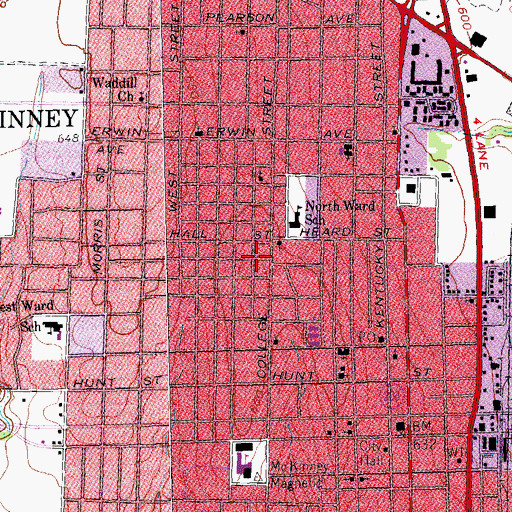 Topographic Map of H L Davis House, TX