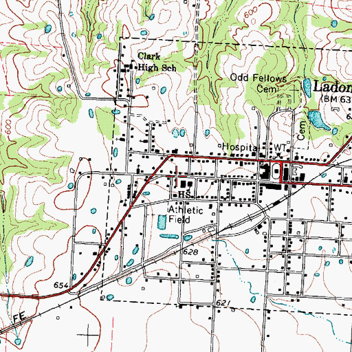 Topographic Map of Haden House, TX