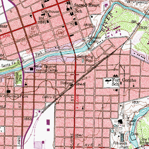 Topographic Map of Hagelstein Commercial Building, TX