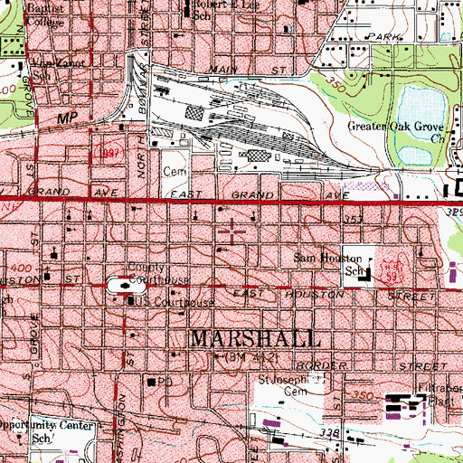 Topographic Map of Hagerty House, TX