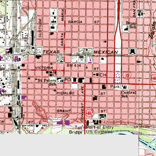 Topographic Map of Hamilton Hotel, TX
