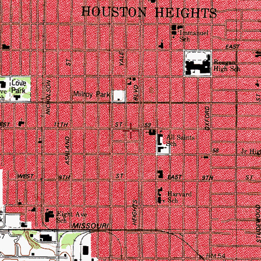 Topographic Map of Hawkins House, TX