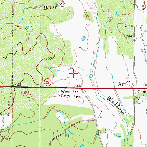 Topographic Map of Heinrich and Fredericka Hasse House, TX