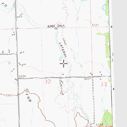 Topographic Map of F D Lateral, CO