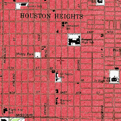 Topographic Map of Ghent W Rogers House, TX