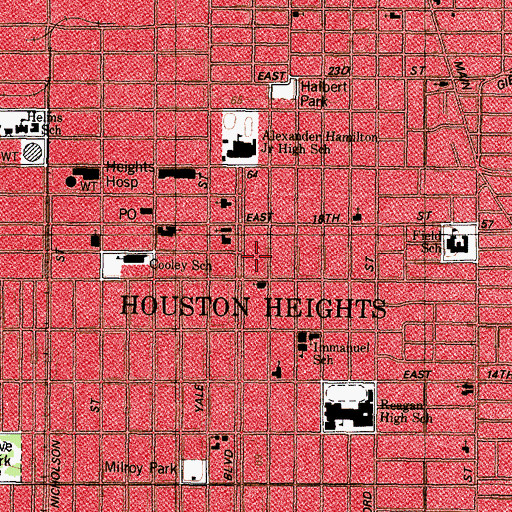 Topographic Map of Glenn W Morris House, TX