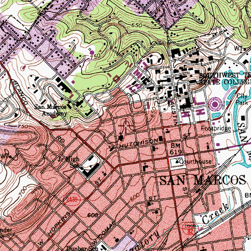 Topographic Map of Goforth-Harris House, TX