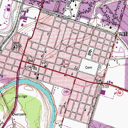 Topographic Map of Gerard A Harrison House, TX
