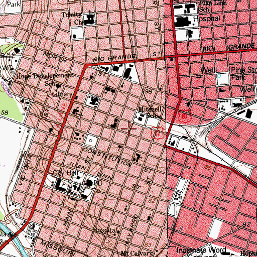 Topographic Map of Gramann House, TX