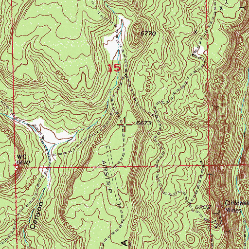 Topographic Map of Calamity Mesa, CO