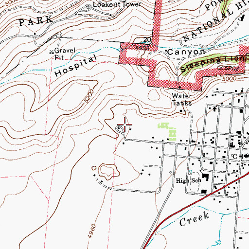 Topographic Map of Grierson-Sproul House, TX