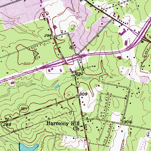 Topographic Map of G E Lawrence House, TX