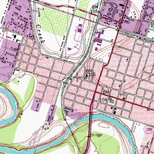 Topographic Map of George C and Annie Gifford House, TX
